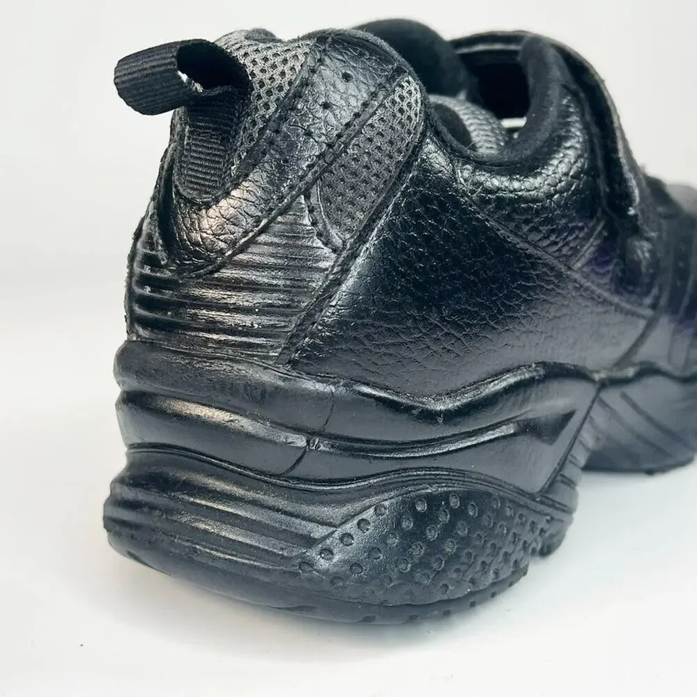 Apex A6000 Leather Strap Orthopedic Walking Sneakers Shoes Black Women 8